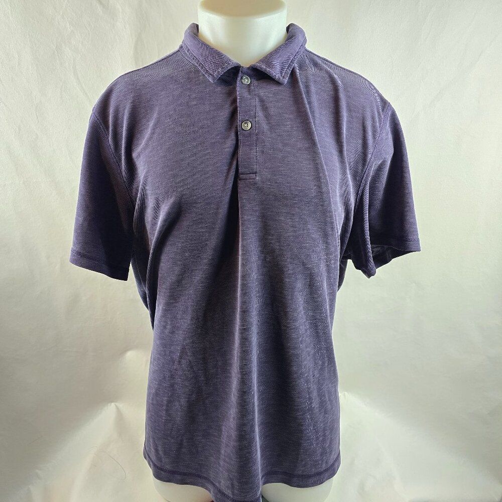 Eddie Bauer Polo Shirt Mens XL Purple Outdoors Casual Tencel Gorpcore Golf 1749